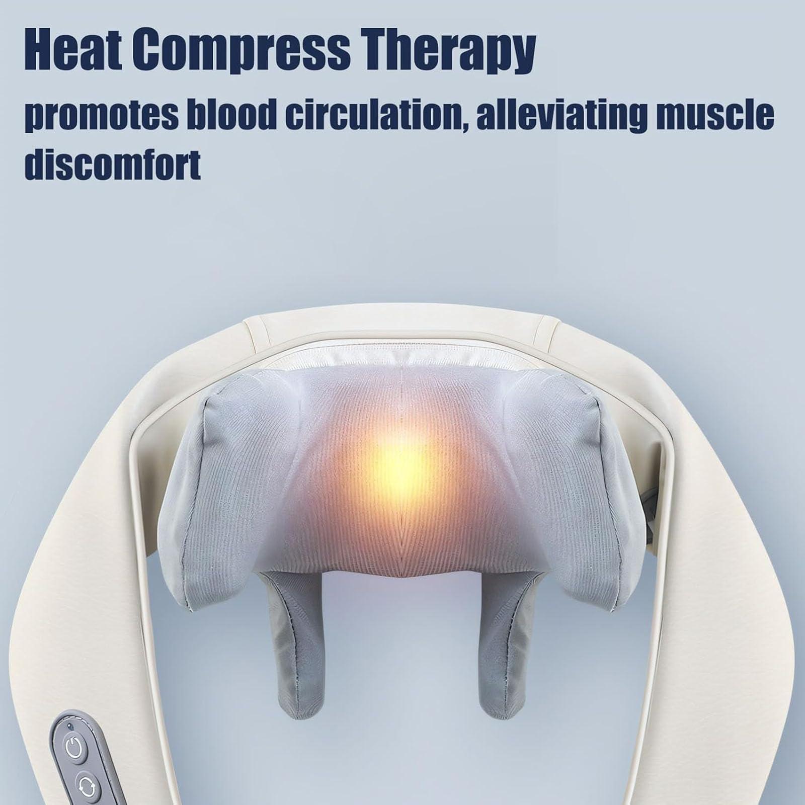 NineLife Basics Spark Therma Touch Massager, Spark Imagine Neck Massager for Pain Relief Deep Tissue, Veeloza Neck and Shoulder Massager with Heat (Gray)