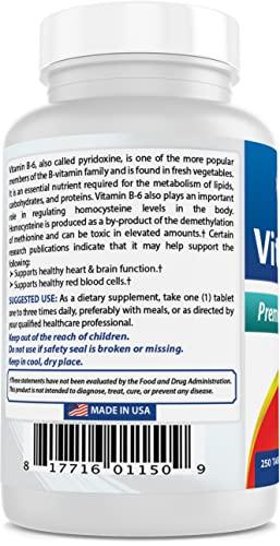 Best Naturals Best Naturals Vitamin B6 25mg 250 Tablets (250 Count (Pack of 3))