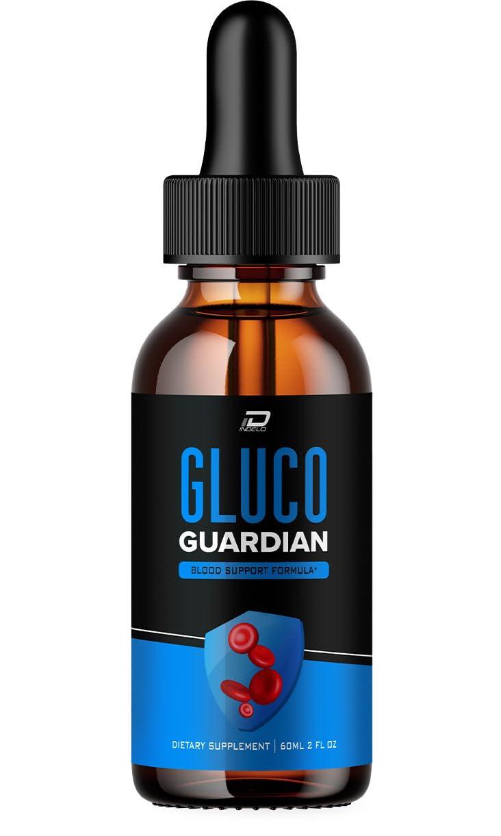 Indelo Gluco Guardian Drops Liquid Supplement - GlucoGuardian Drops, All-Natural Formula, Offical Gluco Guardian Extra Strength Formula, Gluco Guardian Reviews (1 Month Supply)
