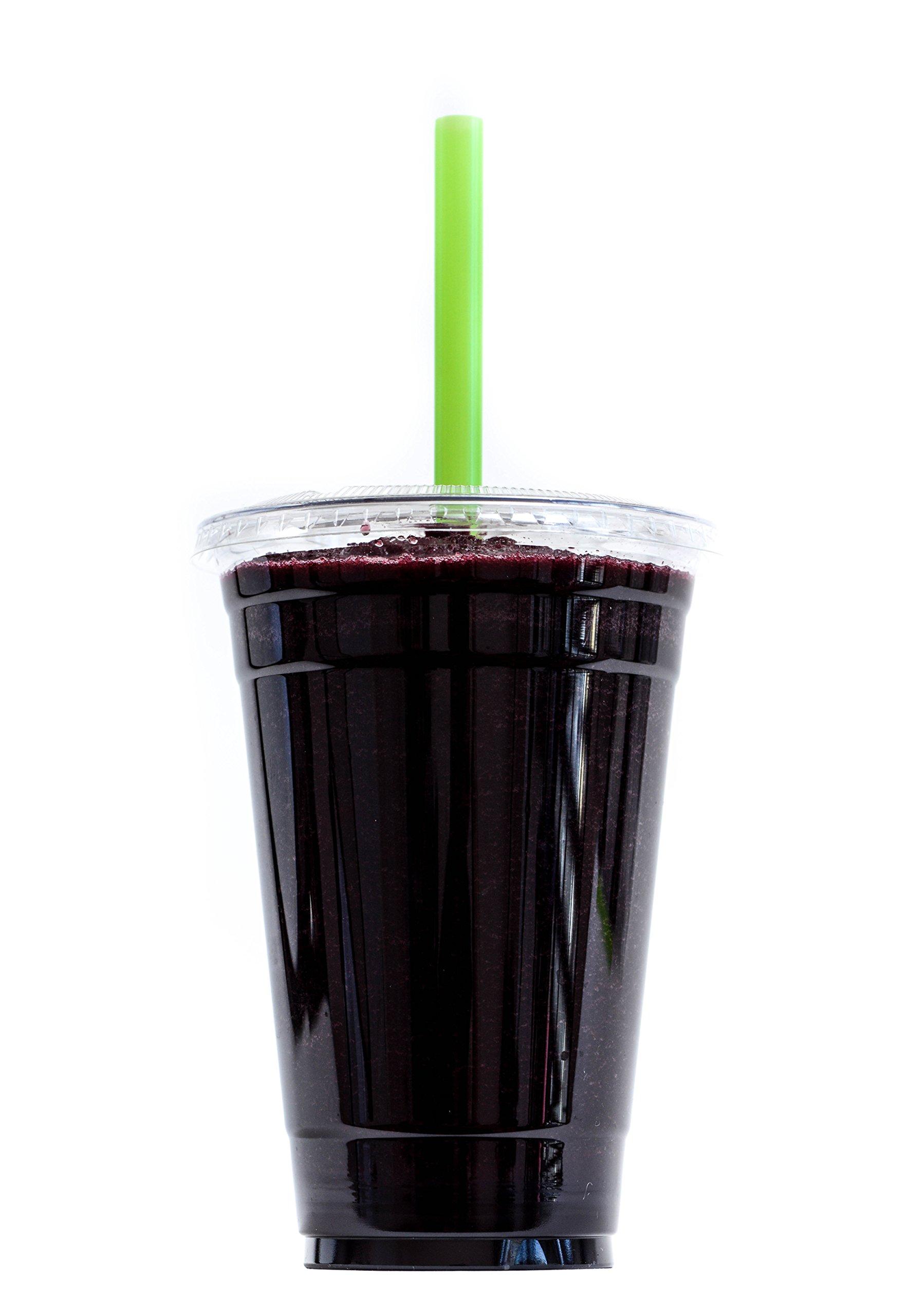 EcoQuality Individually Wrapped Jumbo Drinking Straws For Bubble Tea, Smoothies Extra Wide, Milkshakes, Slushies, Party Straws - Assorted Colors, Disposable Straws, Jumbo Long Straws (8 inch x 0.5 inch) (400)