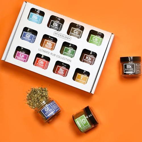 Spiceology Spiceology - Ultimate Rub Collection - Set of 12 Gourmet BBQ, Grilling, and Cooking Spice Rubs & Blends - Seasoning Sample Set and Gift Pack