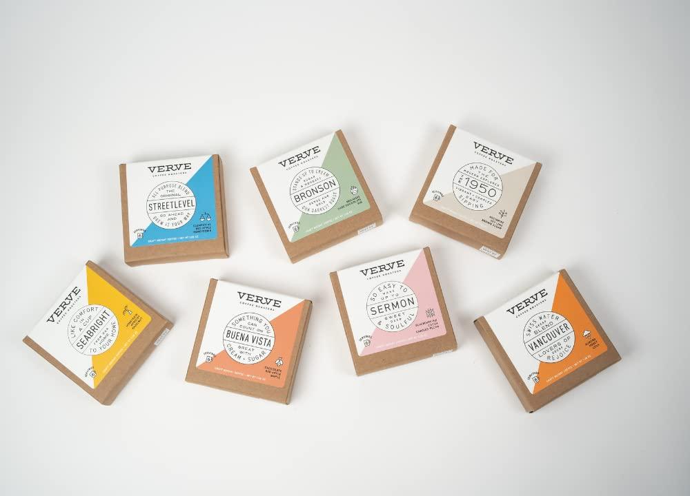 Verve Coffee Roasters Verve Coffee Roasters Craft Instant Coffee Sermon Blend | Medium Roast, Ground, Hand-Roasted | Enjoy Hot or Cold | Up to 6 Servings
