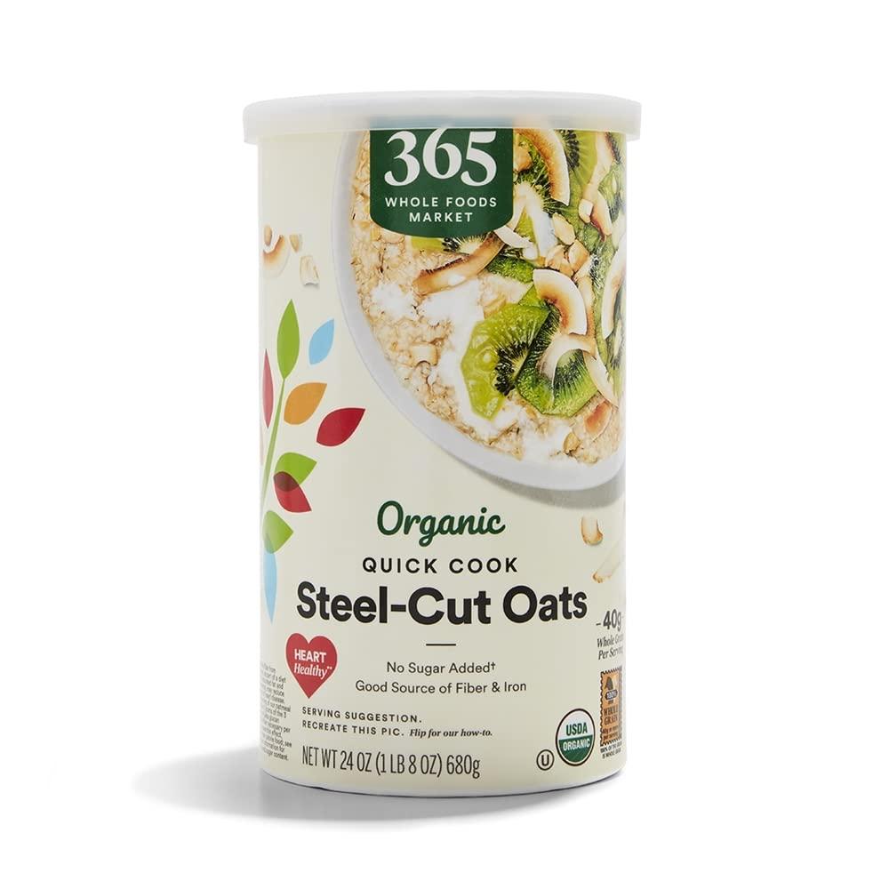 365 by Whole Foods Market 365 by Whole Foods Market, Organic Quick Cook Steel Cut Oats, 24 Ounce