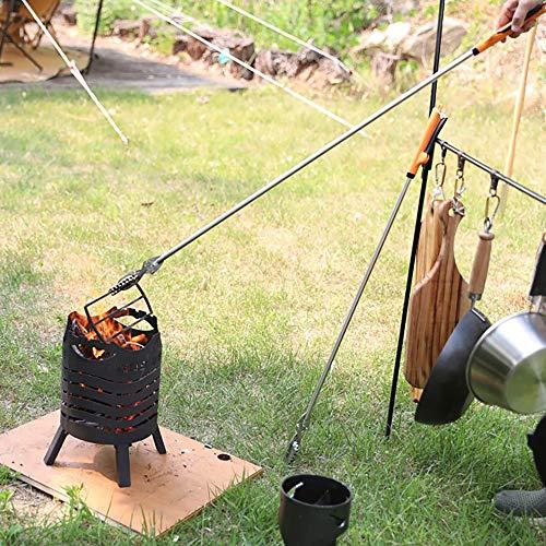 FTH FTH All Stainless Steel Grabber Reacher Pickup Tool Heavy Duty Trash Picker Log BBQ Fireplace pits Snake Tongs Plogging tool