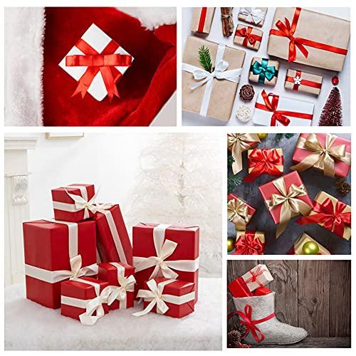 AHOMAME White Satin Ribbon 1 Inches x 25 Yards, Solid Color Fabric Ribbon for Gift Wrapping, Crafts, Hair Bows Making, Wreath, Wedding Party Decoration and Sewing Projects