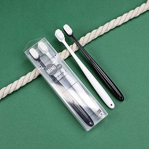 DI QIU REN DI QIU REN 6PCS Extra Soft Toothbrush for Sensitive Gums, Manual Toothbrush with 8 Tubes of 10000 Soft Floss Bristle for Gum Care, Protect Fragile Gums Good Cleaning Effect (3 White & 3 Black)