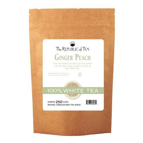 The Republic of Tea The Republic of Tea Ginger Peach 100% White Tea, 250 Tea Bags, Fancy Peach And Spicy Ginger Tea