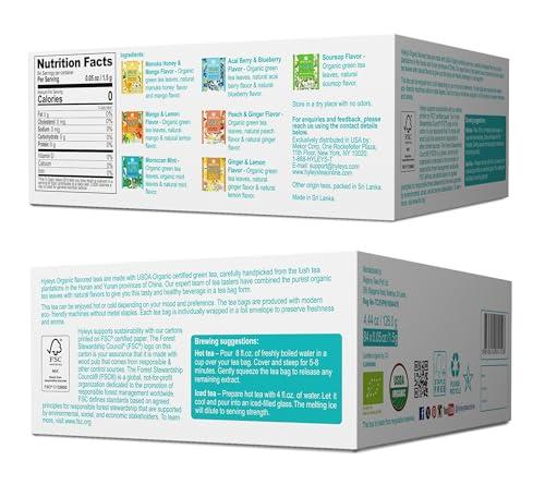 HYLEYS Tea Hyleys Organic Green Tea 7 Assorted Flavors - 84 Tea Bags
