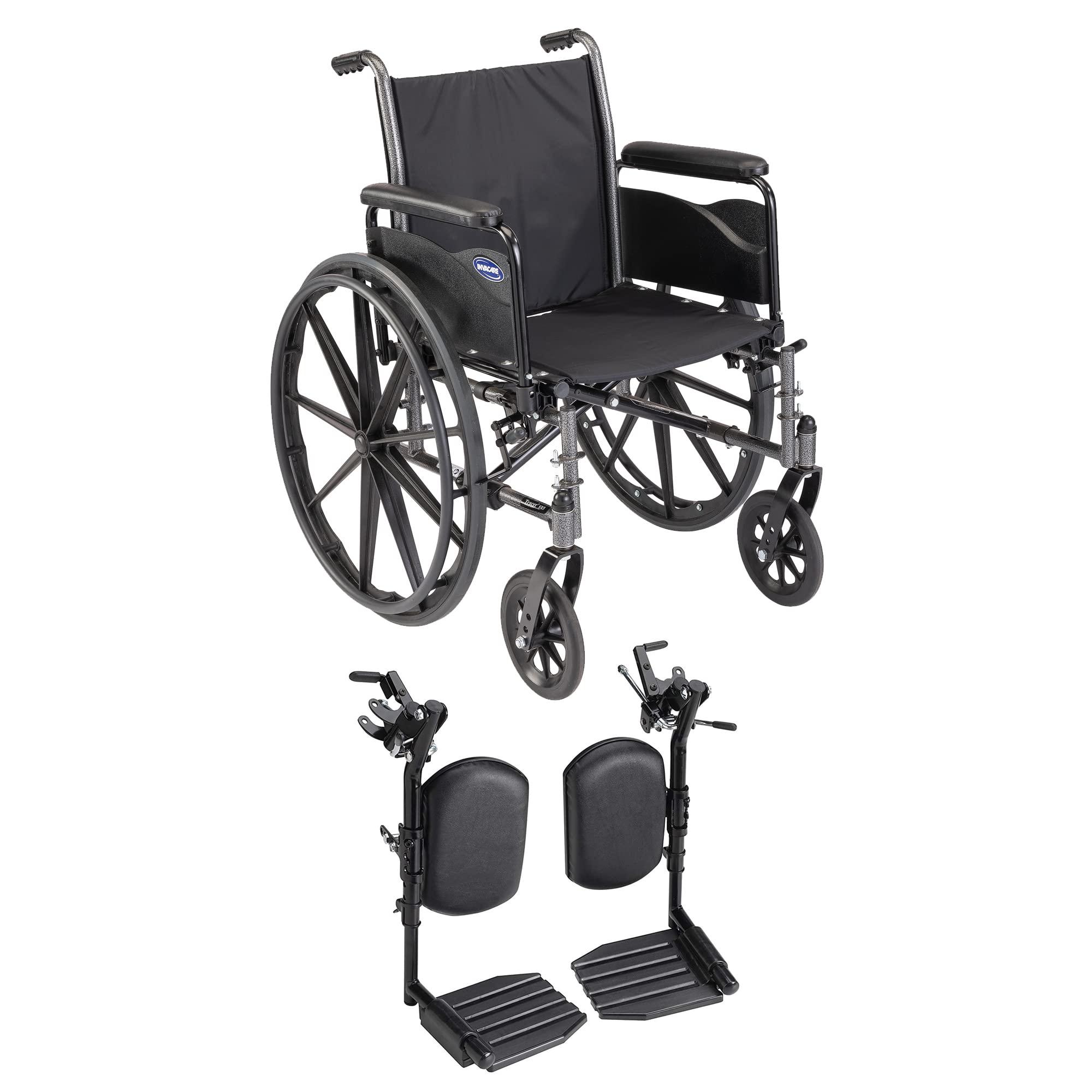 Invacare Invacare Tracer SX5 Wheelchair for Adults | Everyday Folding | 18 Inch Seat | Legrests & Full Arms