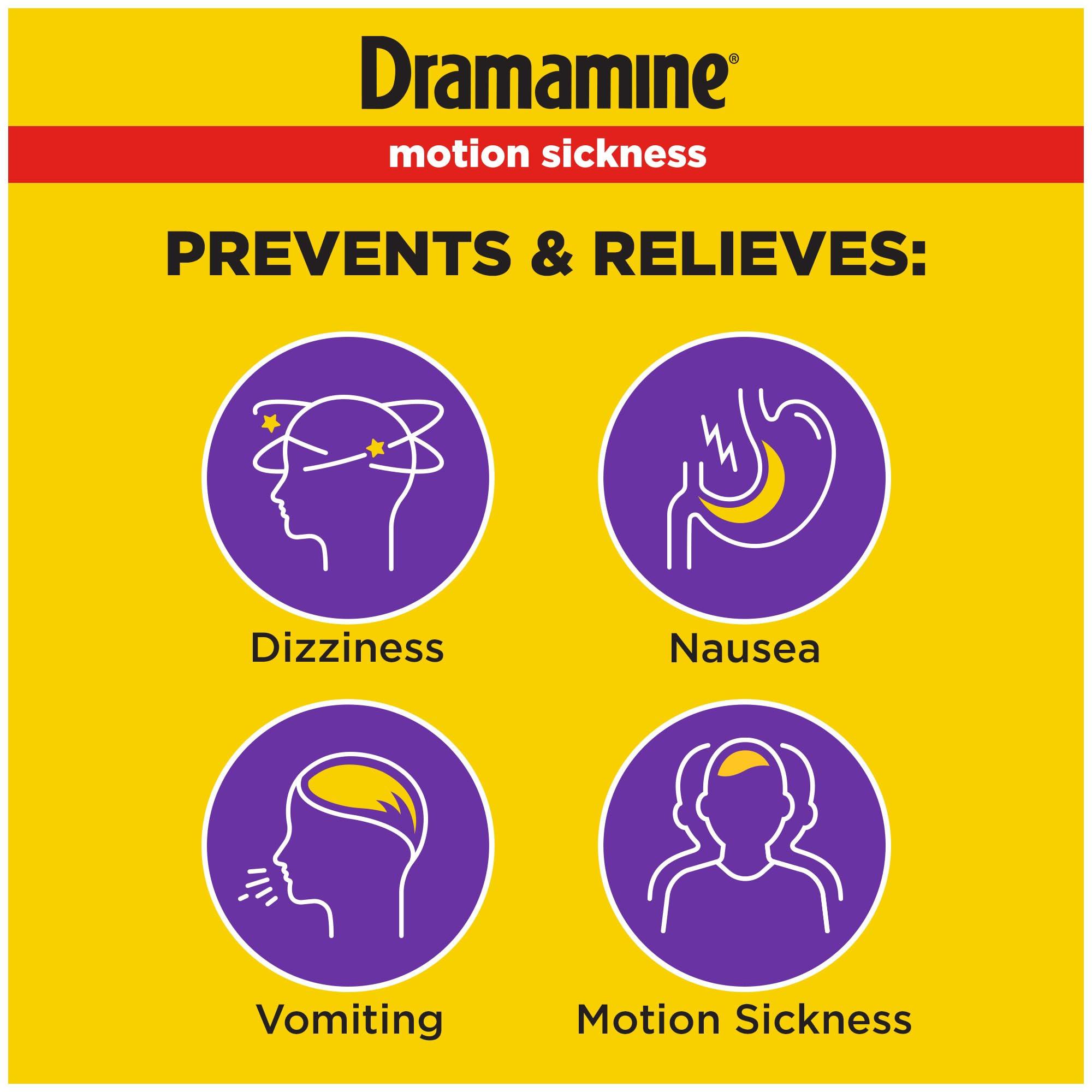 Dramamine Dramamine Motion Sickness Relief Tablets 3 Pack Bundle with 76-Piece First Aid Kit