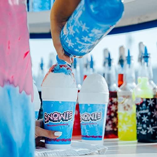 SNOWIE SNOWIE - Natural Flavor Powders , Just Add Water & Sugar Shaved Ice Flavor Syrup (Blue Razzleberry, 4 (1pt) Sticks)
