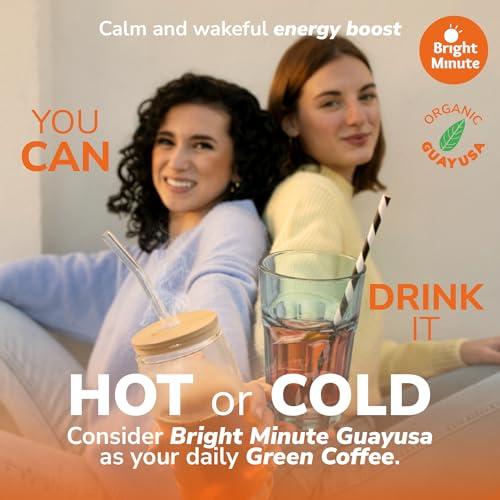 BRIGHT MINUTE Bright Minute Guayusa infusion 50 teabags | Coffee Alternative & Addition | 55mg of natural caffeine per small 1.5G (0.05OZ) bag, Calm and Wakeful Energy Boost!