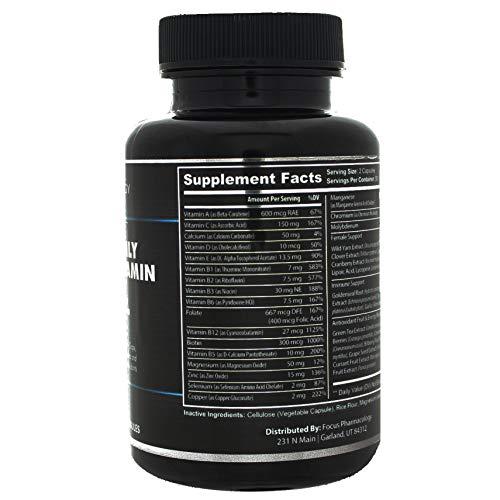 Focus Pharmacology Focus Pharmacology Women's Daily Super Multi-Vitamin for Women - 180 Ct Blend of Vitamins, Minerals, Plus Herbs for Energy, Focus, and Womens Health