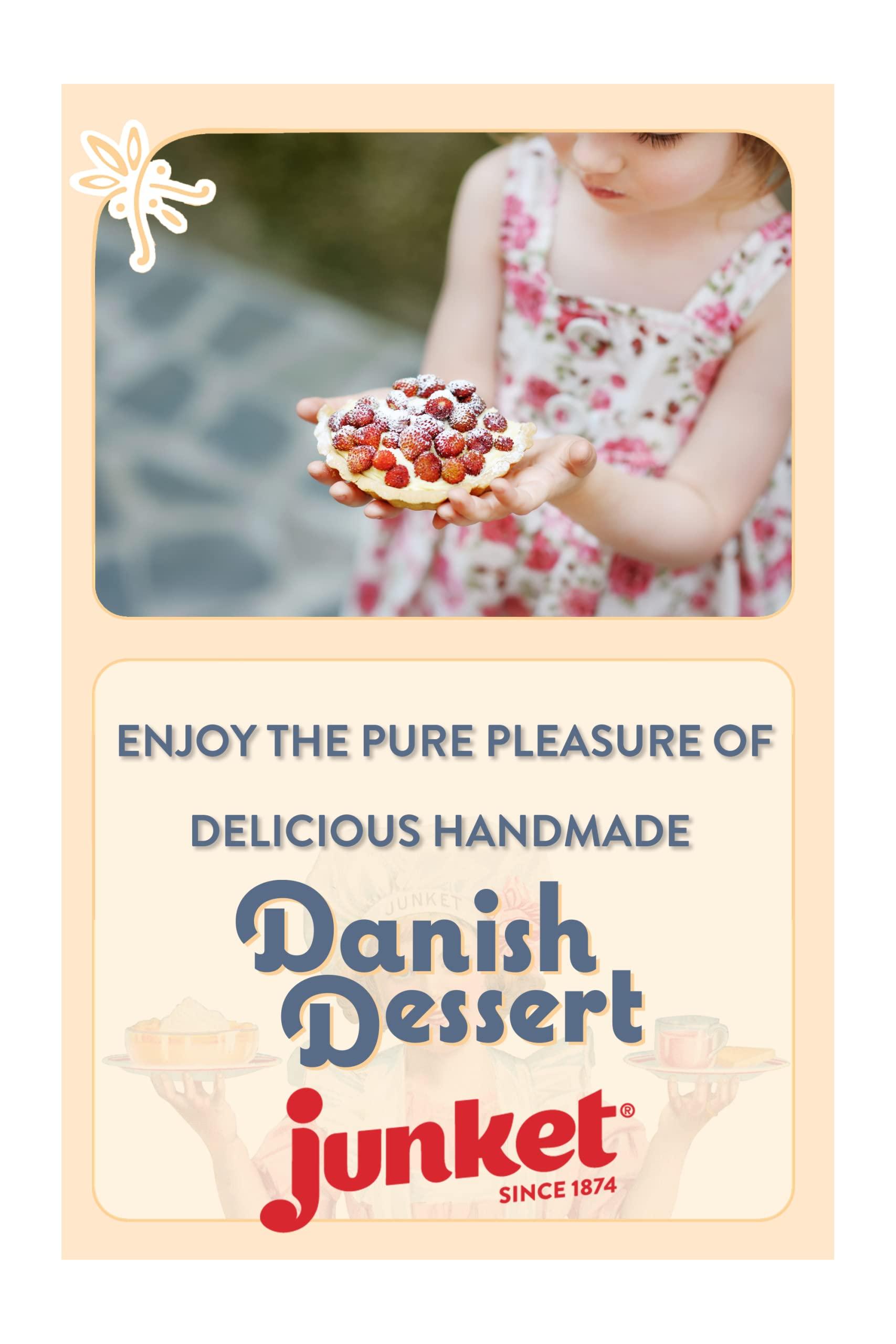 Junket Junket Danish Dessert Raspberry and Strawberry Mix - for Pie Filling, Cheesecake Topping, Sauces, Puddings, and Glazes. Add Water, Heat 60 Seconds, Add Fresh Fruit! 4.75 Ounce (Variety Pack of 6)