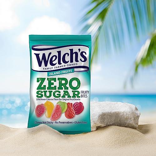 Welch's Welch’s Fruit Snacks, Zero Sugar Variety Pack with Mixed Fruit, Berries 'N Cherries & Island Fruits, Gluten Free, 3 oz (pack of 12)