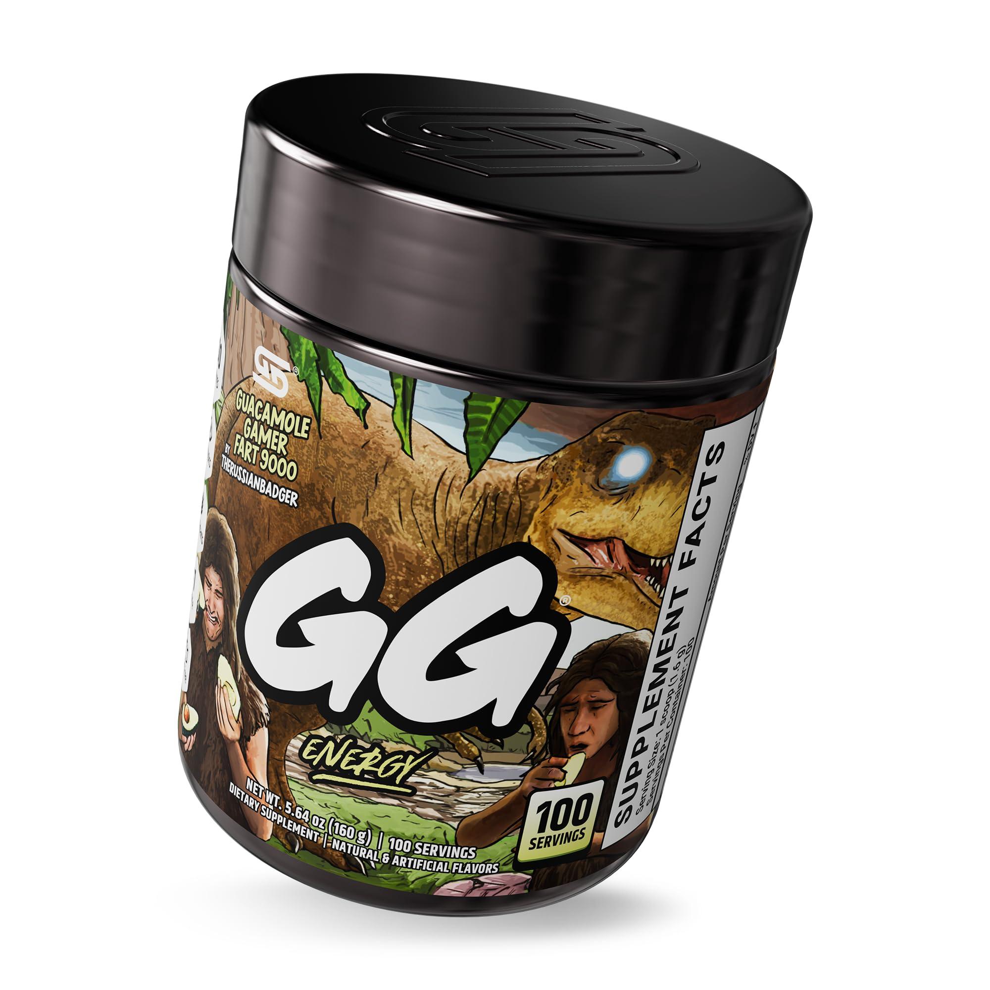 Gamer Supps Gamer Supps, GG Energy Guacamole Gamer Fart 9000 (100 Servings) - Keto Friendly Energy and Nootropic, Sugar Free Caffeine + Vitamins - Powder Energy Drink