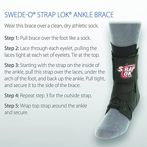 Swede-O Swede-O Strap Lok Ankle Brace, Black, X-Large