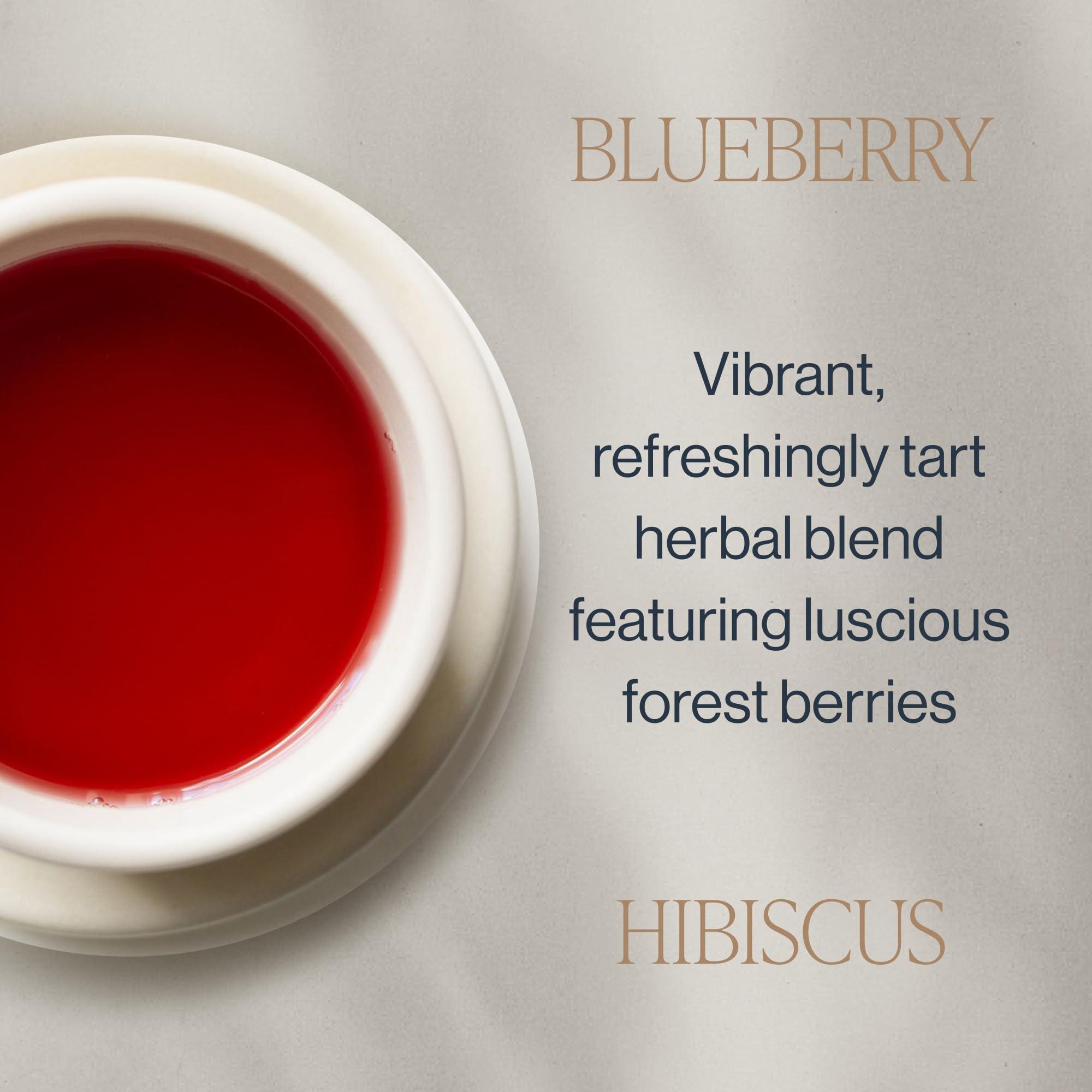 Rishi Tea Rishi Tea Blueberry Hibiscus & Elderberry Healer Herbal Tea - Organic Sachet Tea Bags, Caffeine Free Sleep Friendly Tea Bundle - 15 Count (Pack of 2)