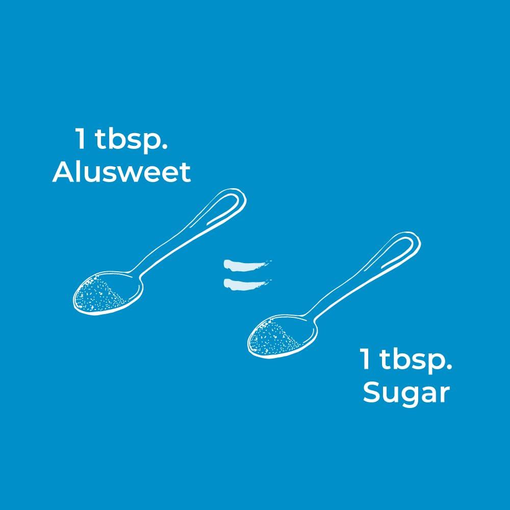 Biofoods Alusweet Alusweet Allulose Sweetener Zero Calorie - 24 oz - 1:1 Sugar Substitute, Keto-Friendly, Gluten-Free, Non-Glycemic, Plant-Based Sugar Substitute for Baking, Coffee, Cooking and Drinks