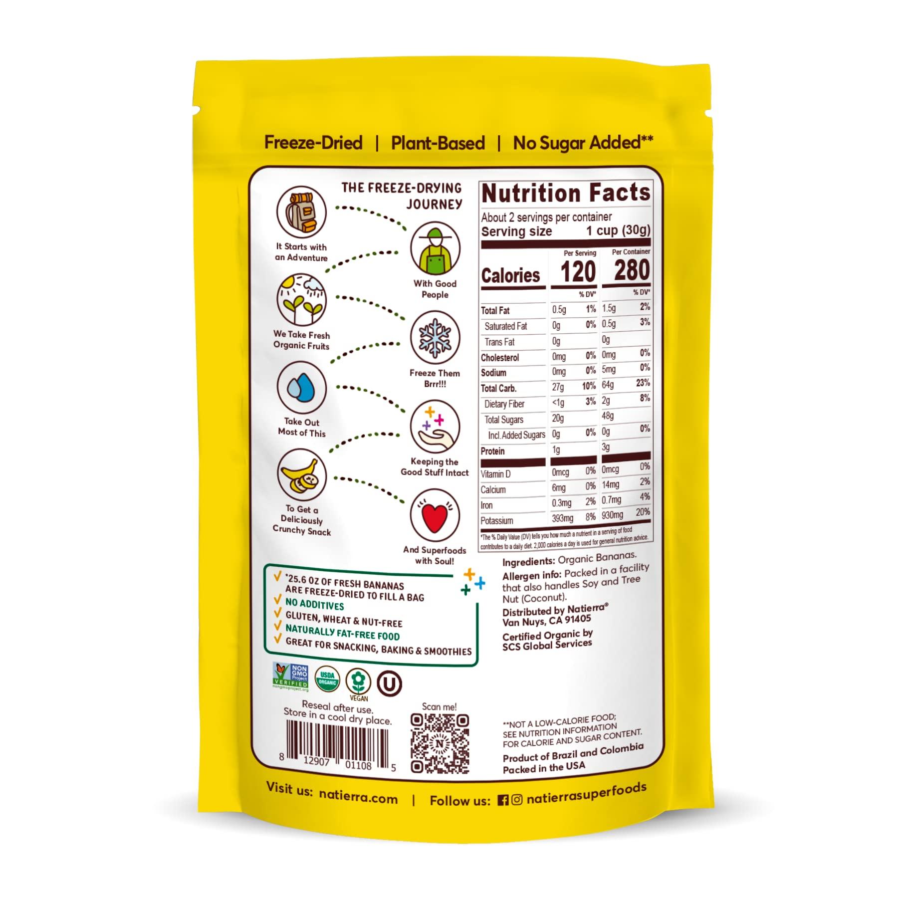 Natierra NATIERRA Organic Freeze-Dried Blueberry, Banana & Strawberry | USDA Organic, Non-GMO & Vegan | Variety Pack (of 6)