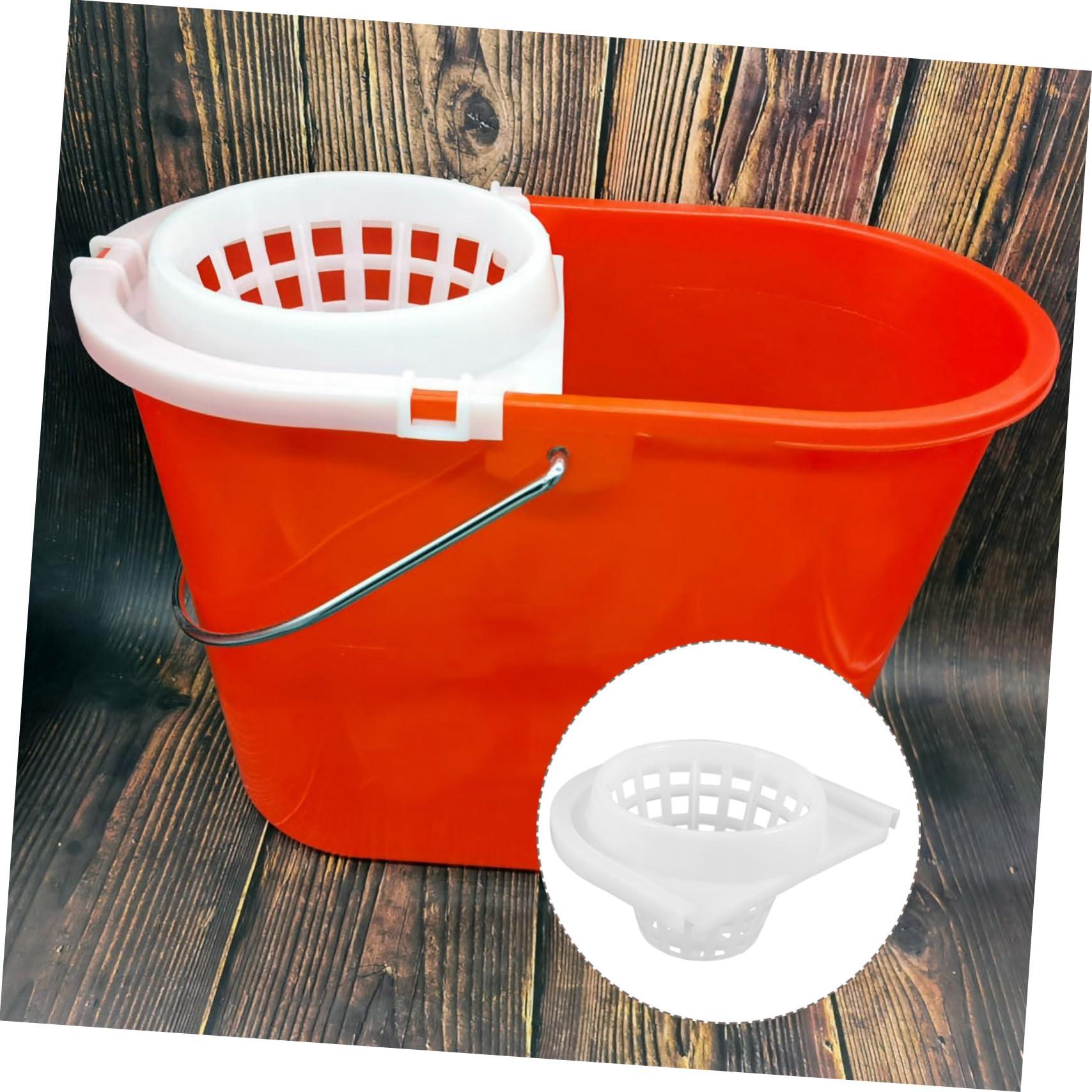 Hemoton Hemoton Mopping Bucket Water Squeezing Basket Mop Bucket Drainage Cleaning Mop Basket Mopping Bucket Basket Mop Drainage Basket Mop Basket Replacement Hamper Floor Supplies White Plastic