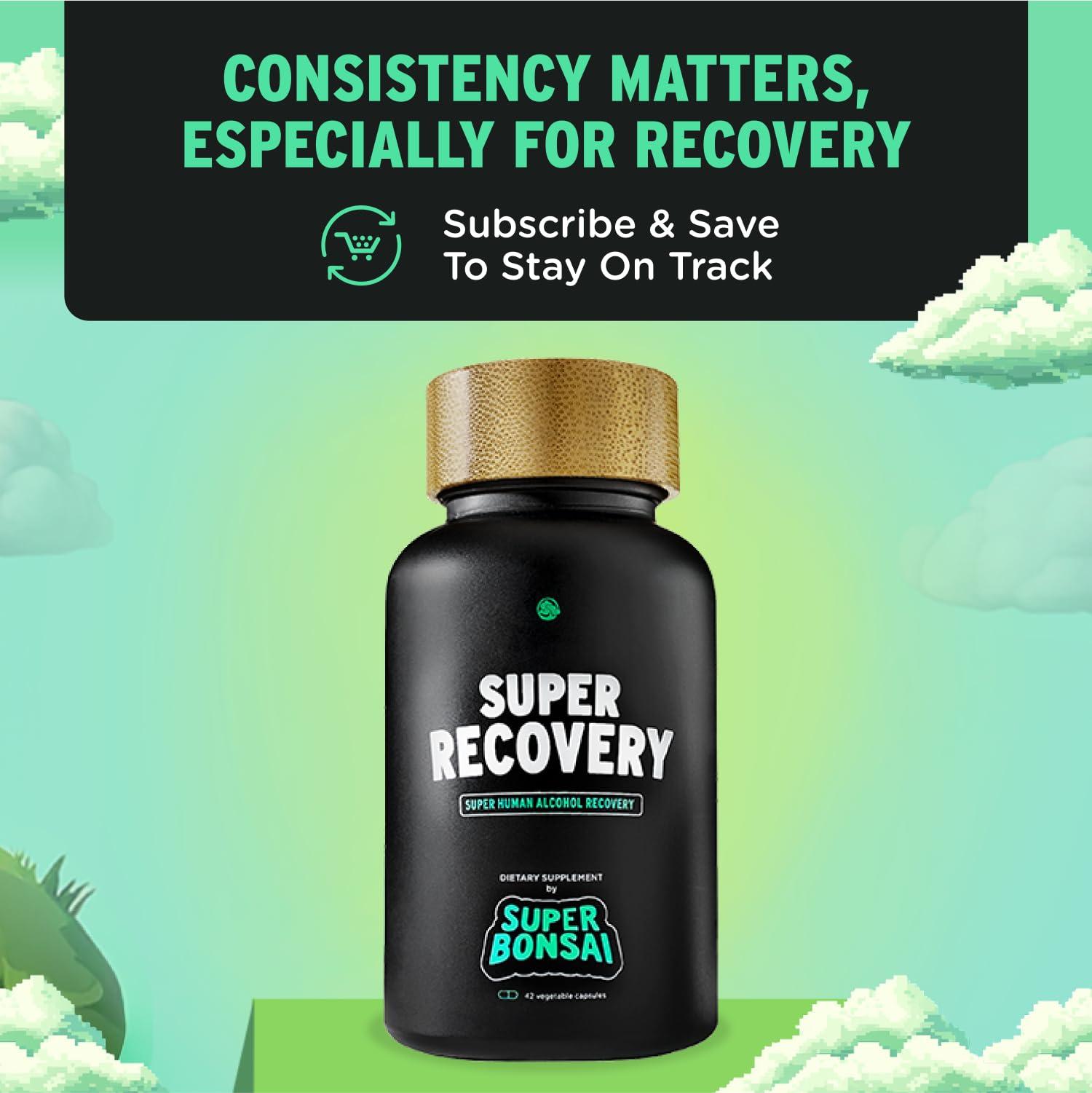 SuperBonsai SuperBonsai Super Recovery Capsules for Post Celebration and Morning Relief - All Natural Holistic Support - 3 Capsules Taken Before Drinking and an Optional Serving After (14 Servings)
