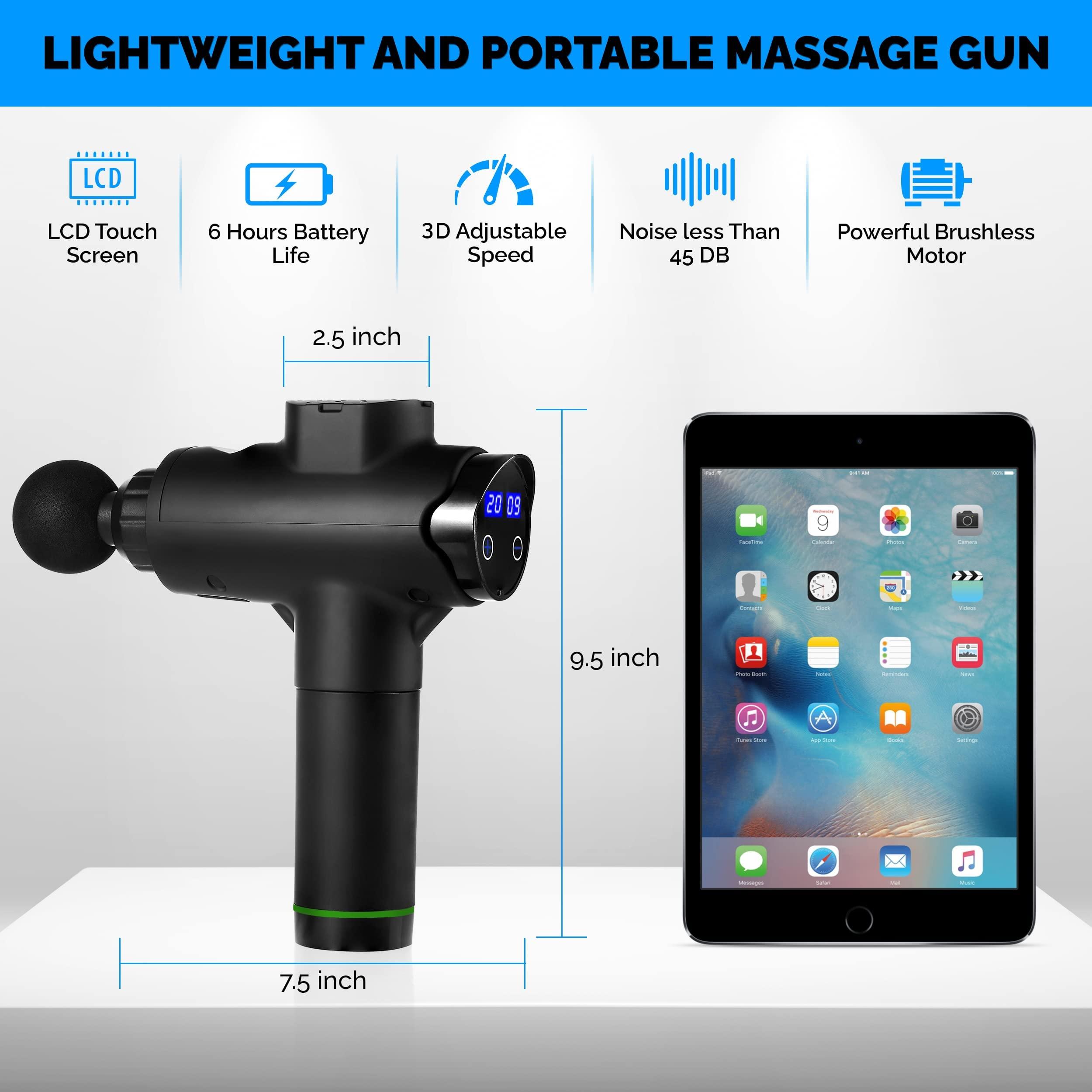 Generic Generic Massage Gun, Massager, Back Gun Deep Tissue, Muscle Percussion Tissue Hand Held Massager Special for Muscle, Neck, Shoulder, Pain Relief