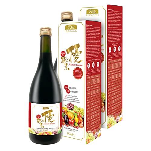 AFC AFC Japan Digestive Ultimate Enzyme Drink -100% Pure 106 Types Vegetables & Fruits Extract, Boost Metabolism, Immunity, Revitalize, Detox, Smooth Bowel, Gas, Bloating & Constipation Relief, 720mlx2