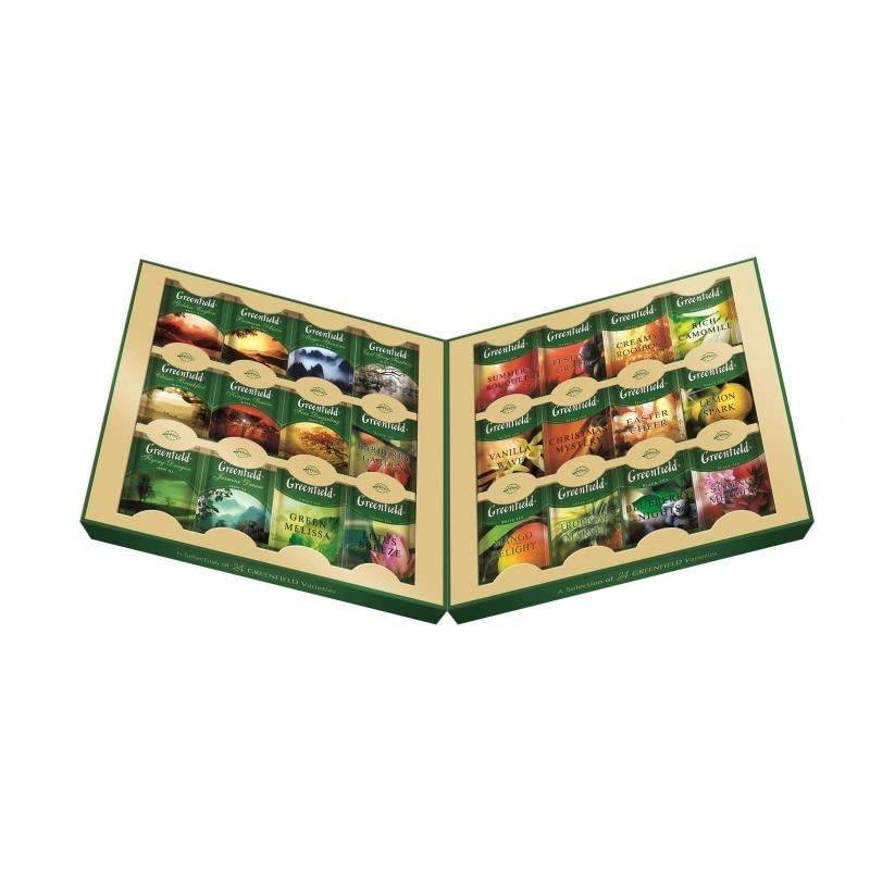 Greenfield Greenfield Tea Collection, 24 Varieties in bags, 96 count - Gift Set Box