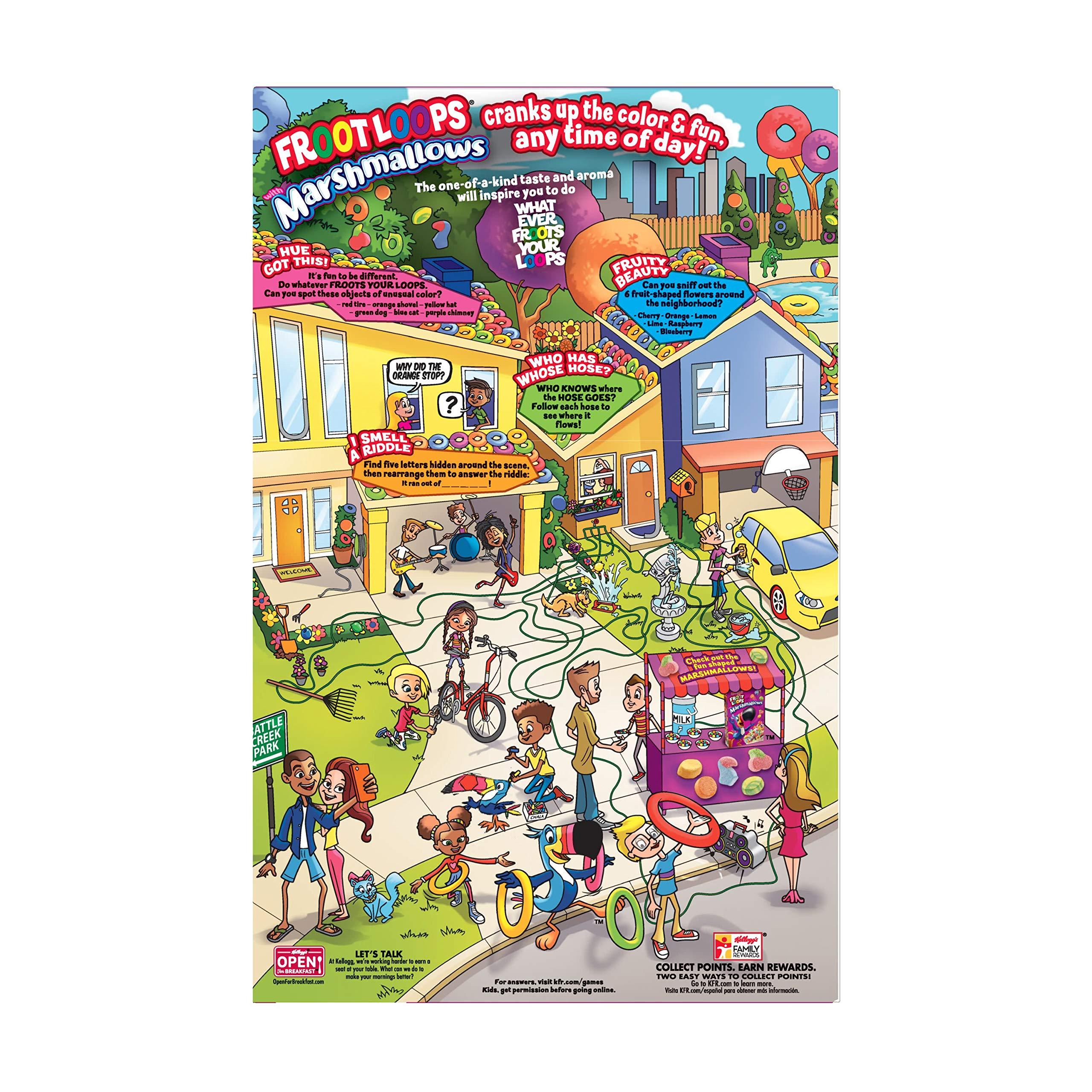 Froot Loops Kellogg’s Froot Loops Breakfast Cereal with Fruity Shaped Marshmallows, Low Fat, 12.6 oz Box