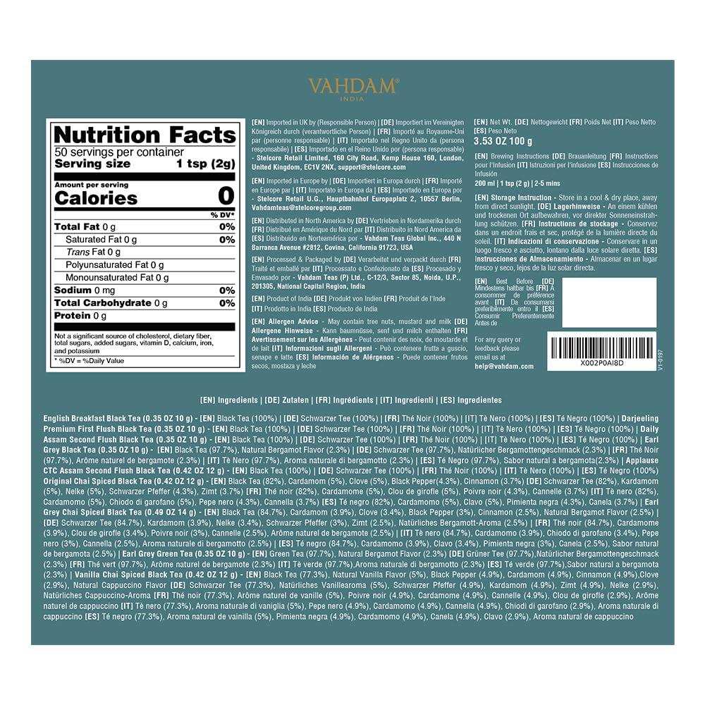 VAHDAM VAHDAM, Weekend in London Valentines Day Tea Gift Set - 9 Loose Teas | Tin Caddy Travel Edition Gift Box | Valentines Day 2025 Gift Ideas for Women & Men | Gluten Free, Non GMO