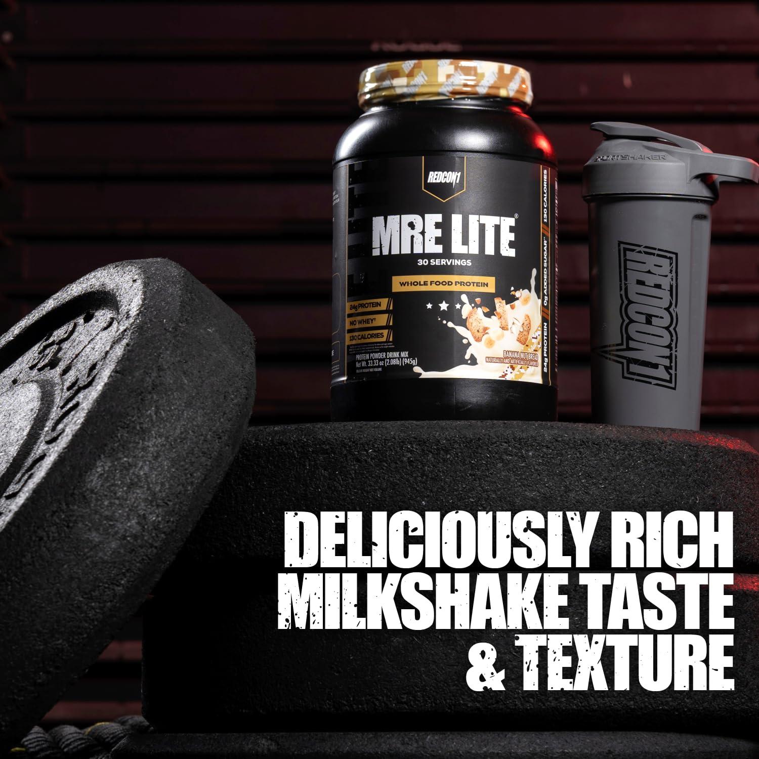 REDCON1 REDCON1 MRE Lite Whole Food Protein Powder, Chocolate - Low Carb & Whey Free Meal Replacement with Animal Protein Blends - Easy to Digest Supplement Made with MCT Oils (20 Servings)