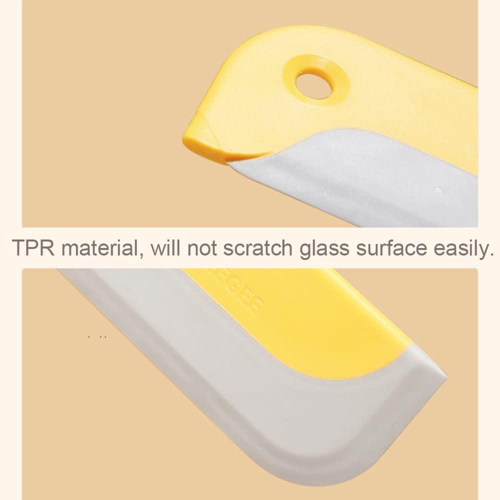 Ulfanit Ulfanit 2 Pack Mini Squeegee, Small Kitchen Countertop Squeegee, Soft Glass Cleaner for Home Tabletop, Bathroom Mirror, Car Window Cleaning Squeegee All-Purpose Wiper Tool, Blue