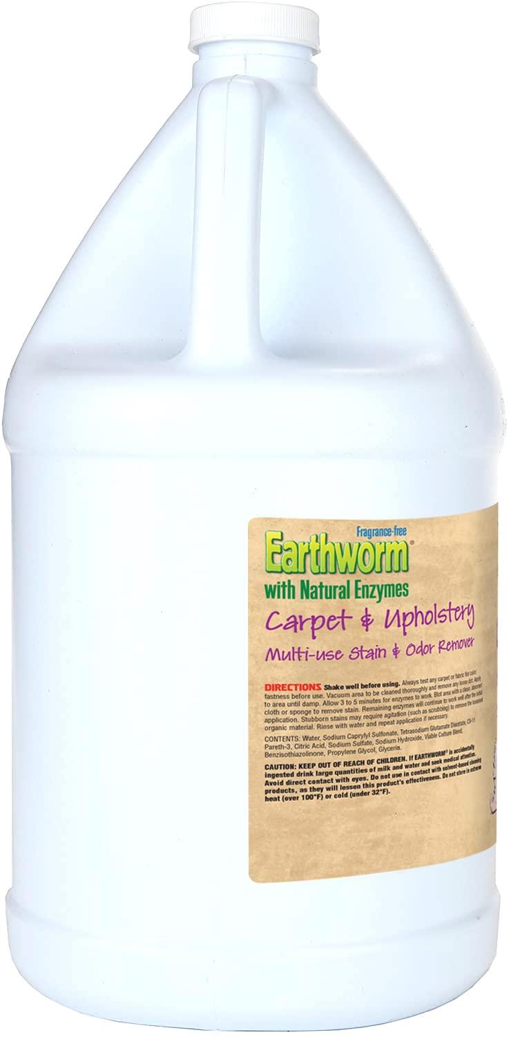 Earthworm Earthworm Carpet & Upholstery Cleaner Multi-Use Stain & Odor Remover - Natural Enzymes, Safer for Family, Environmentally Responsible - 128 oz