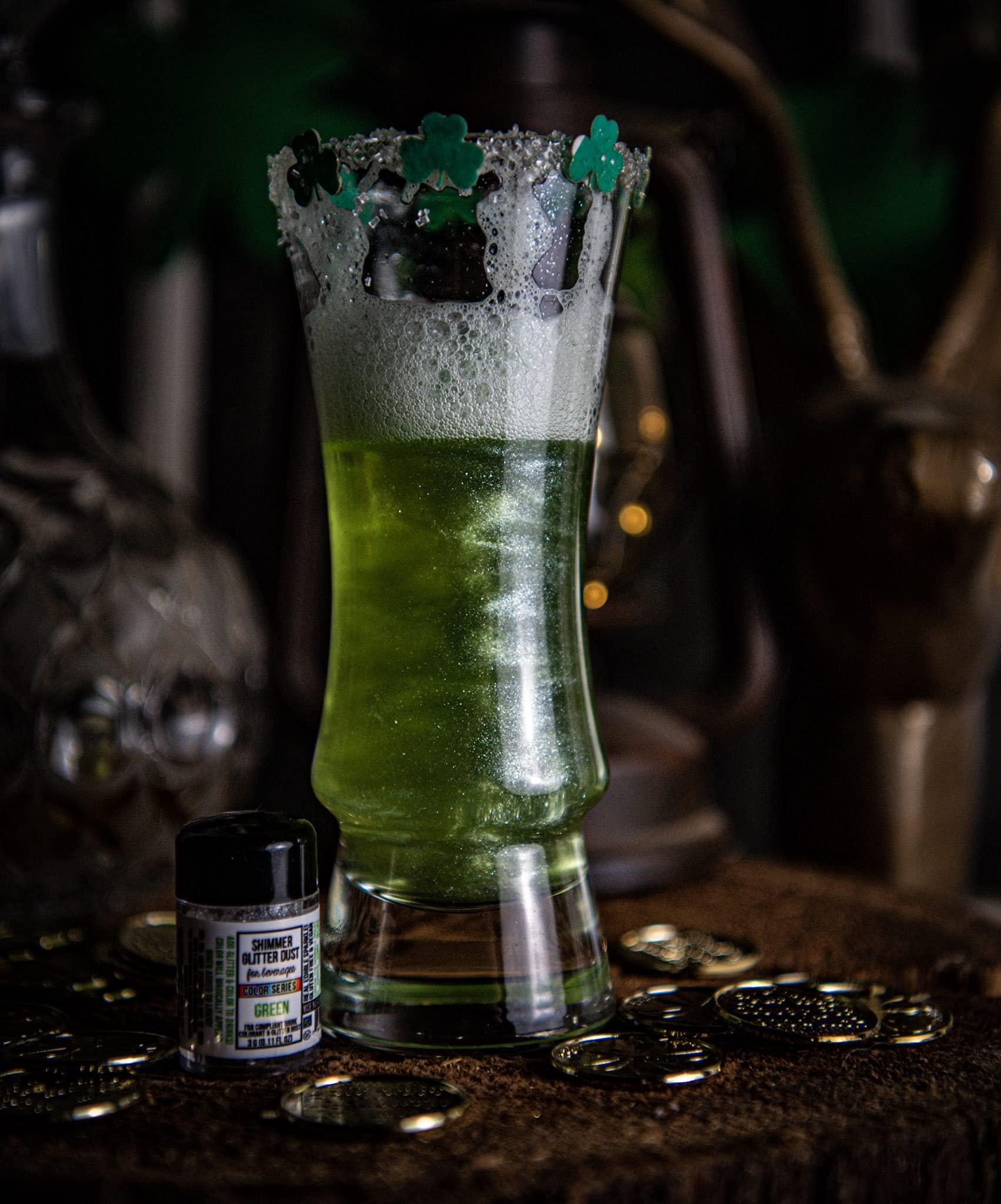 Signature Drink Lab Edible Glitter for Drinks • Shiny Glitter, Shimmer Beverage Dust for Cocktails, Beer, Wine and More - Color Series Green - 25 gram