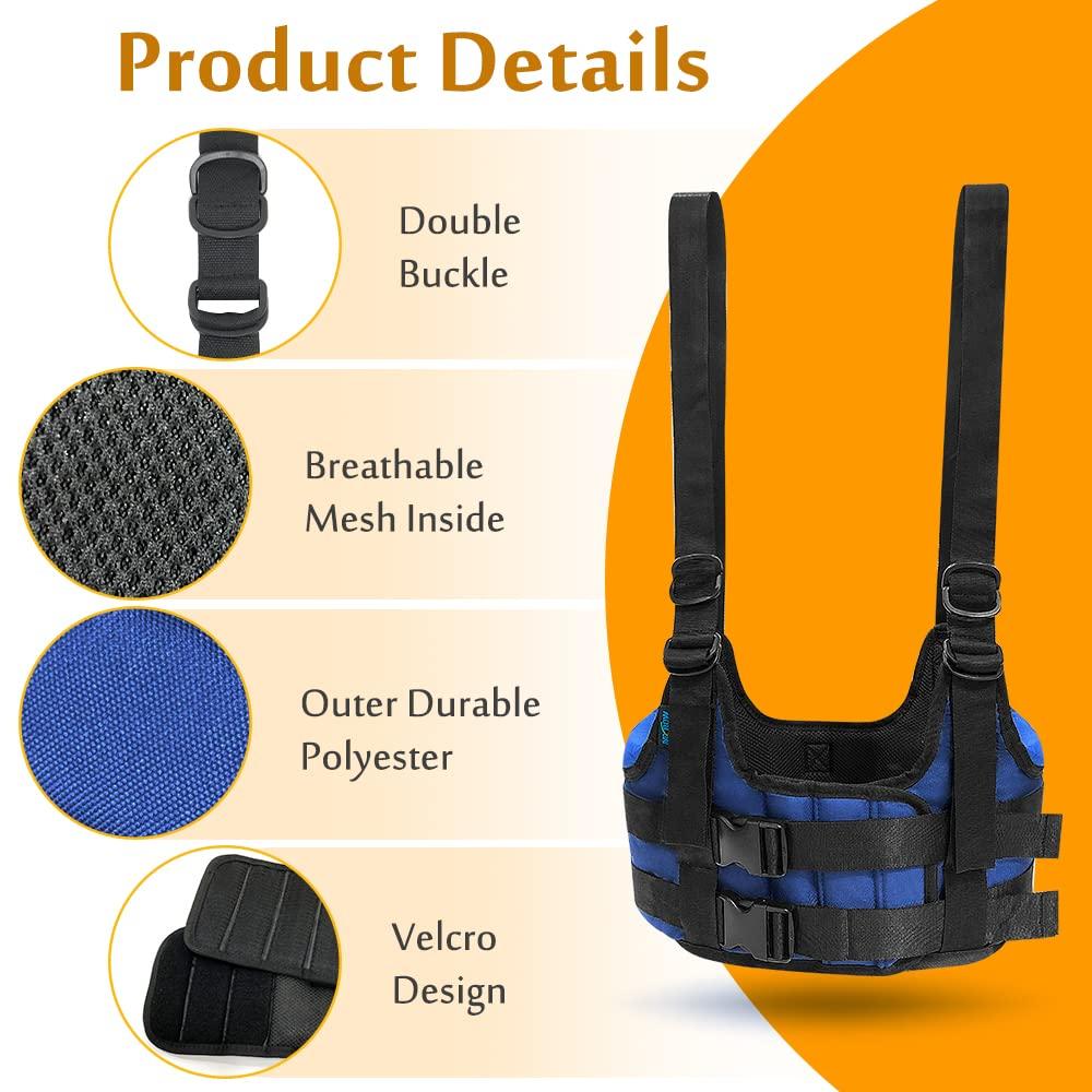 Mybow Mybow Back Stretcher Lumbar Traction Device Spine Decompression Belt for Pain Relief Stretcher Spinal Back Belt Portable Thoracic Spinal Decompression Harness Stretching Device (M)