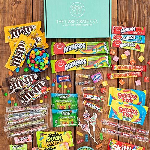 The Care Crate Co. The Care Crate Ultimate Candy Snack Box Care Package ( 40 piece Candy Snacks) Includes 20 Full Size Candies - Starburst, Skittles, Twizzlers & More!