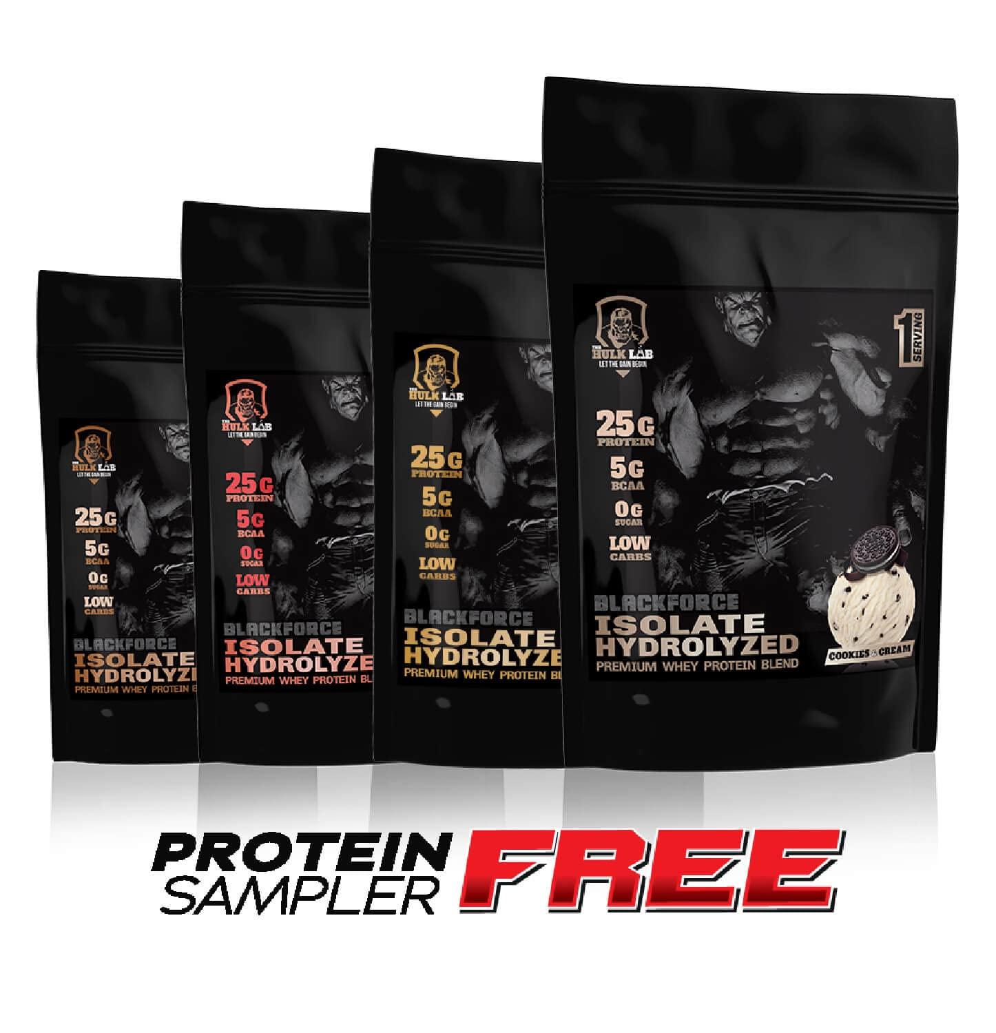 THE HULK LAB THE HULK LAB Whey Protein Isolate (Cookie & Cream) 5LBS - Isolate Protein Powder, Non-GMO - Free Protein Sampler in Your First Purchase!