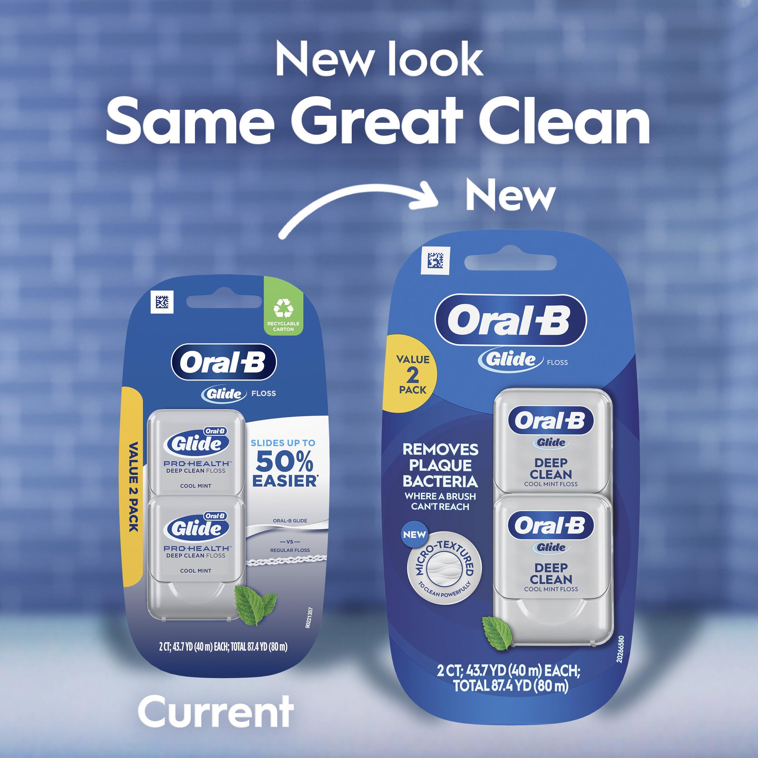 Oral-B Oral-B Glide Pro-Health Deep Clean Dental Floss, Cool Mint, 40 m, Pack of 2