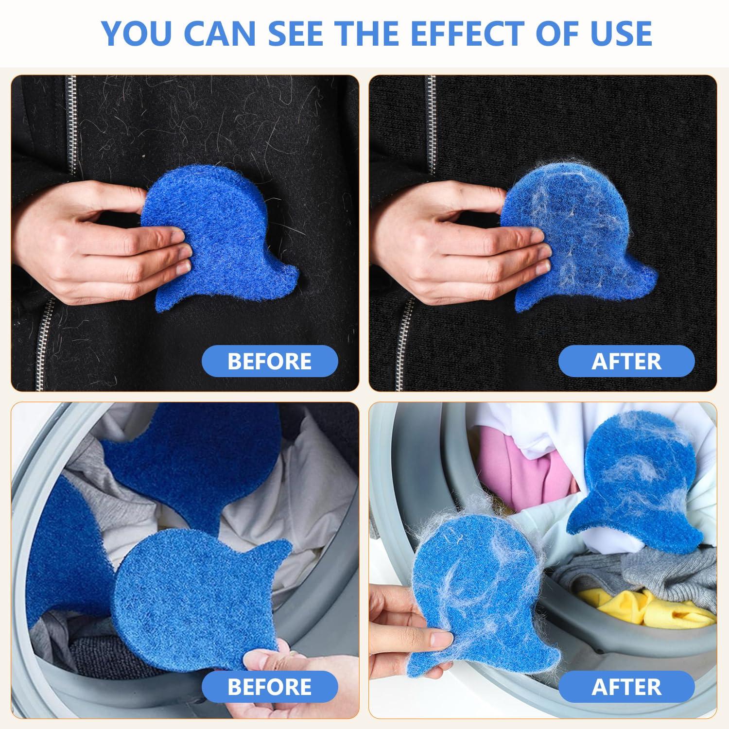 iaredon Pet Hair Remover Balls for Laundry, 4PCS-Dog Hair Catcher Laundry for Dryer Reusable Fur Hair Catcher Washer Machine Anti Winding Pet Hair Lint Catcher Pet