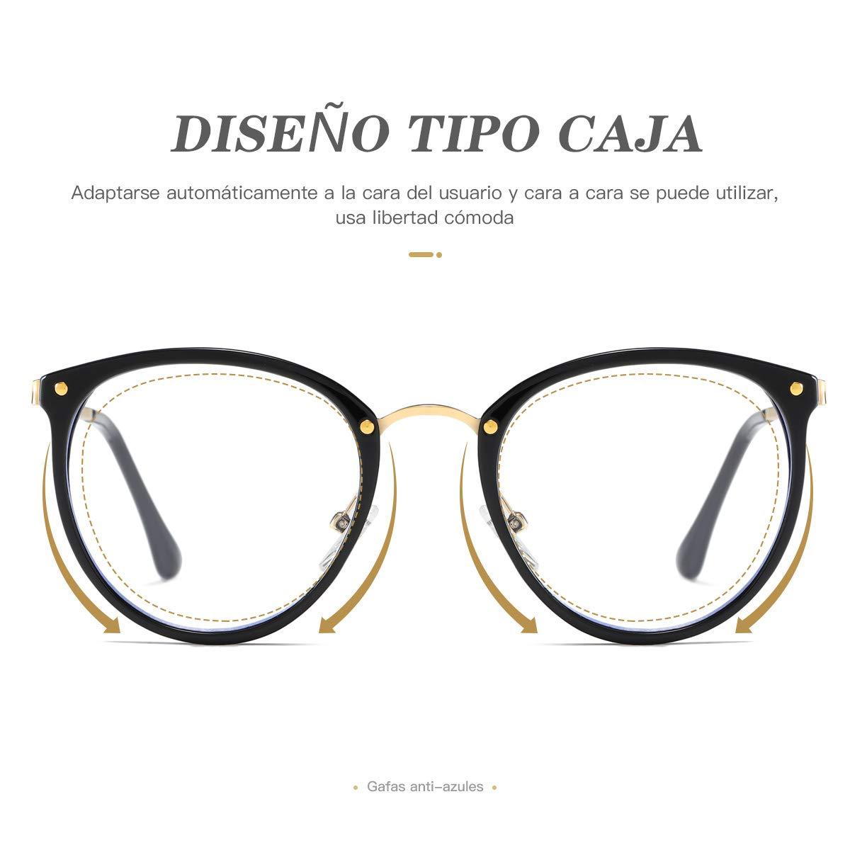 Hilbalm Hilbalm (3 Pack Blue Light Blocking Glasses Women and Man Computer Eyeglasses Metal Frame Glasses (Black, leopard, pink)