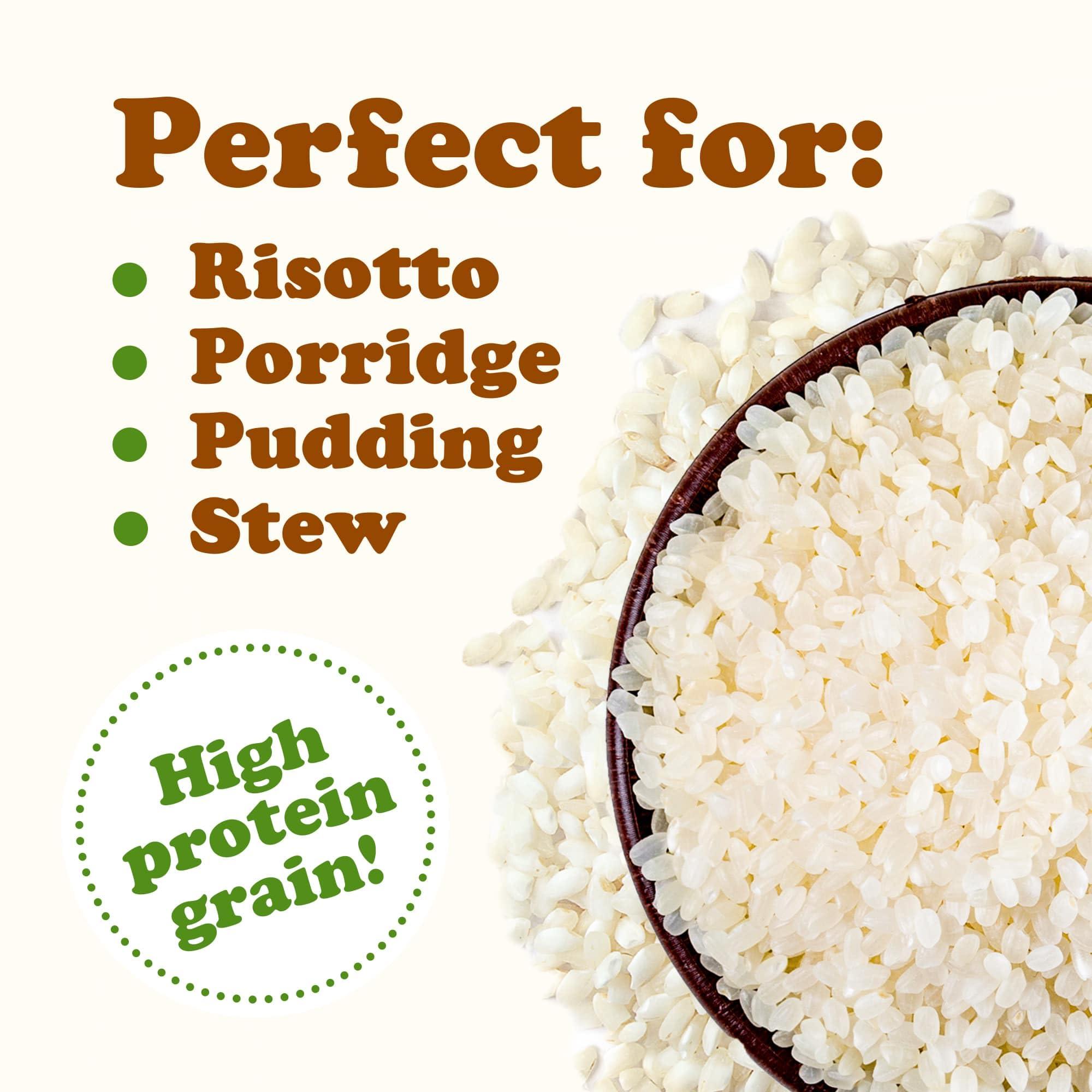 Food to Live Food to Live Italian Arborio Rice, 1 Pound Short Grain White Rice. Gourmet Superfino Grade. Perfect for Creamy Risottos and Culinary Delights. Good Source of Protein. Vegan, Kosher, Bulk