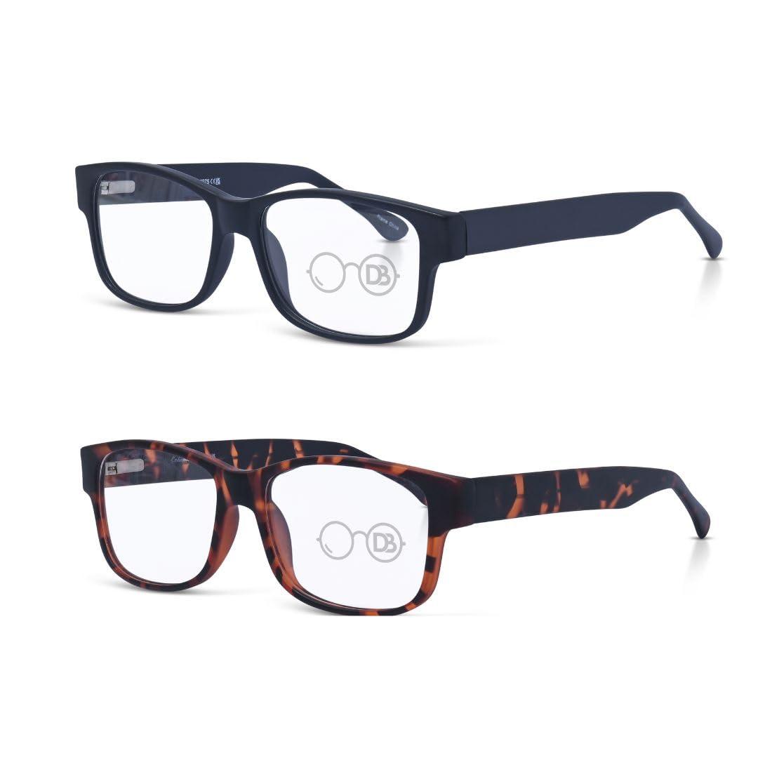 DEBSPECS DEBSPECS XXL Optical Reading Glasses - Extra Large Magnifying Reading Glasses With 160mm Wide Frames - 2 Colors (Black, 2.5, Diopters) Custom Made To Order