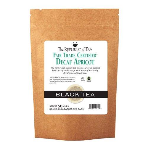 The Republic of Tea The Republic of Tea Decaf Apricot Black Tea, 50 Tea Bags Refill, Gourmet, Naturally Decaffeinated