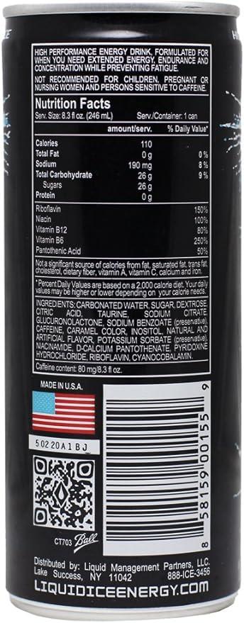 Liquid Ice Liquid Ice Energy Drink - Supreme Classic (8.3 Fl Oz, 24 Count)