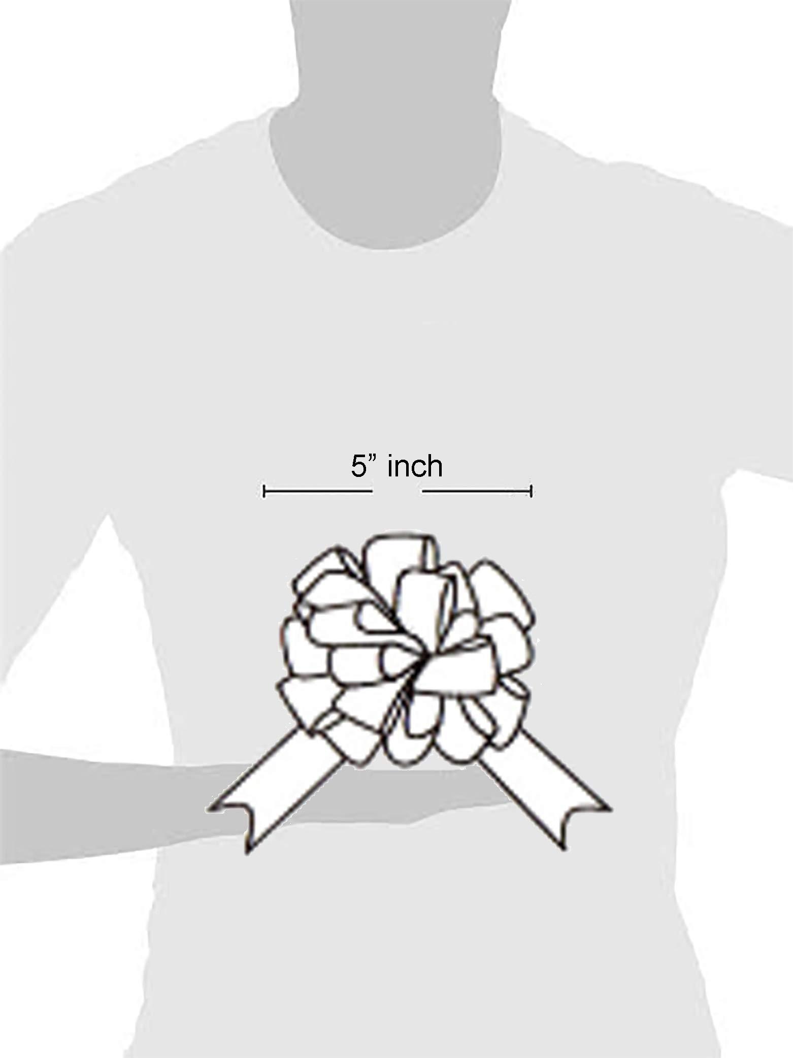 Golden Leaf Large Emerald Green Gift Wrap Pull Bows - 5\" Wide, Green Ribbon Big Pull Flower Bows for Christmas Gifts and Presents, Set of 6 (Emerald Green)