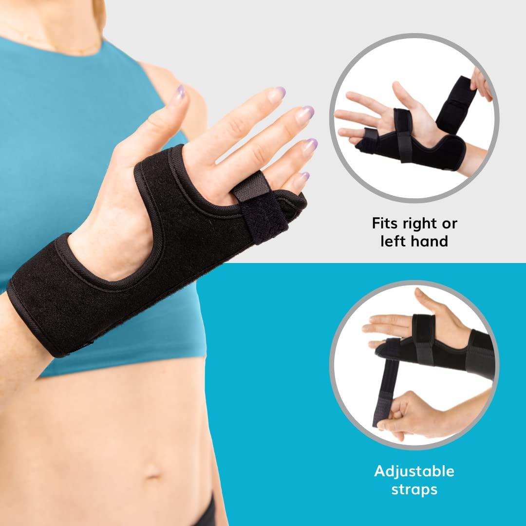 BraceAbility BraceAbility Ulnar Gutter Splint - Hand Support Brace for Metacarpal and Boxer\'s Fracture Treatment, Broken or Jammed Pinky and Ring Trigger Finger Pain Relief, Right or Left Immobilizer Cast (L)