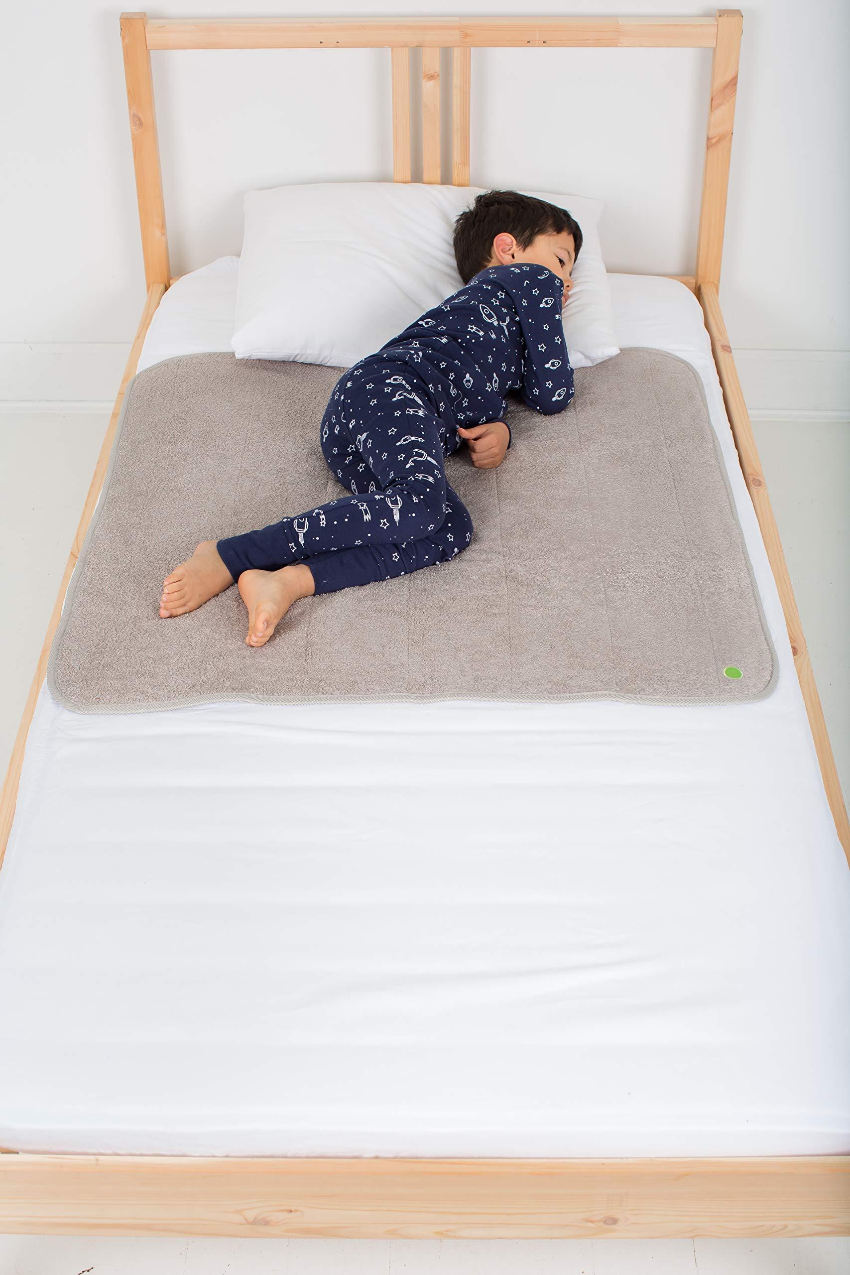 PeapodMats PeapodMats Bedwetting & Incontinence Waterproof Bed Mat - Reusable Underpad. Secure Placement & Breathable. Washable. Enviro Friendly 3x3 (Sand) Mattress Protector & Pee Pad for Kids & Adults