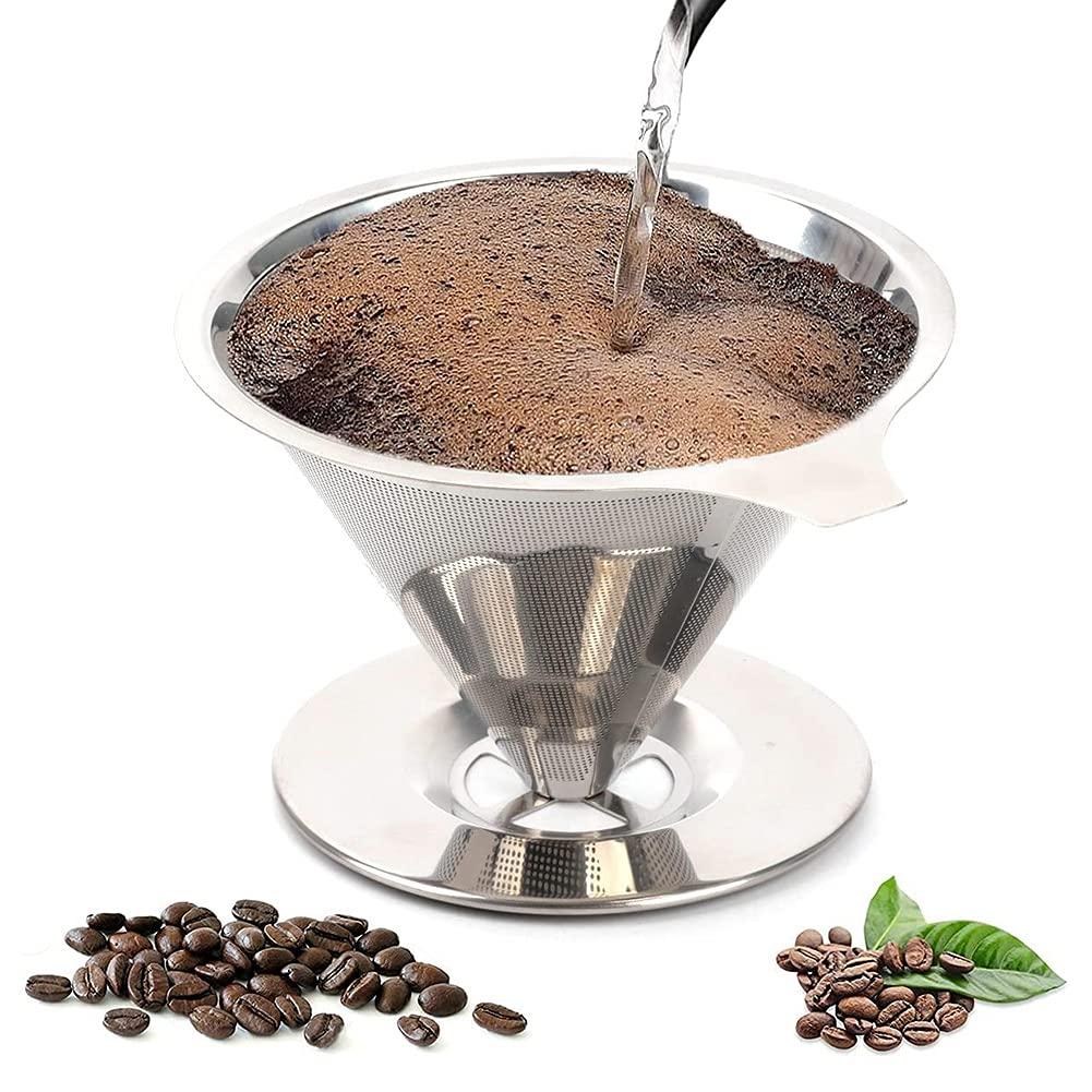 Pasotim Pour over Coffee Dripper Reusable Cone Coffee Filter Portable Pour over Coffee Maker Home Office Camping