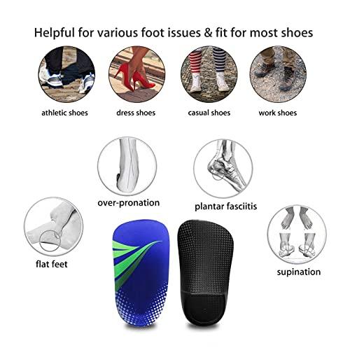 ActFun Over Pronation Insoles, 3/4 Length High Arch Support Insoles Orthotic Inserts, Plantar Fasciitis, Flat Feet, Heel Pain, Relief Shoe Inserts for Men and Women Running Sports, S